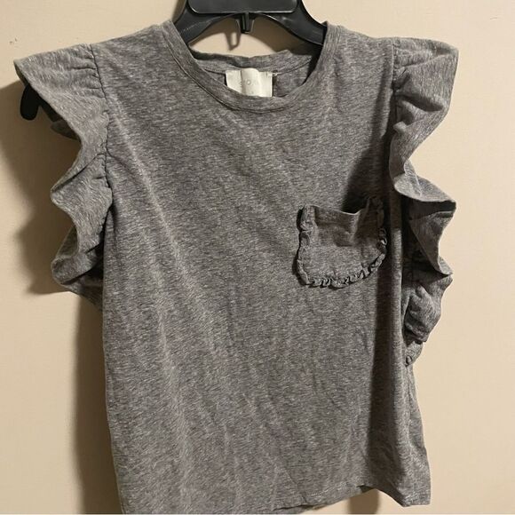 STORIA Paloma Ruffled Top in Heathered Gray Size Small - Picture 5 of 7